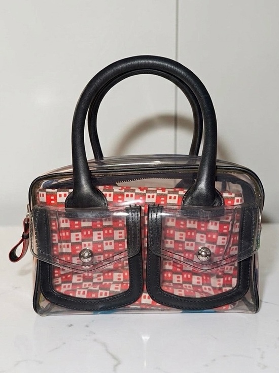 Bally Handbags - Vintage BALLY Clear PVC & Leather B-Logo Satchel Handbag Y2K